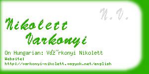 nikolett varkonyi business card